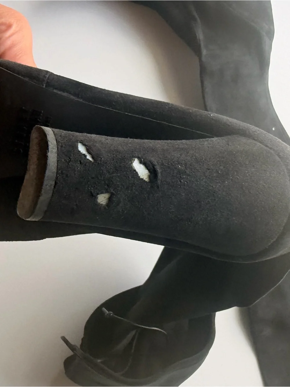 Stuart Weitzman Highland Black Suede Over-the-Knee Boots